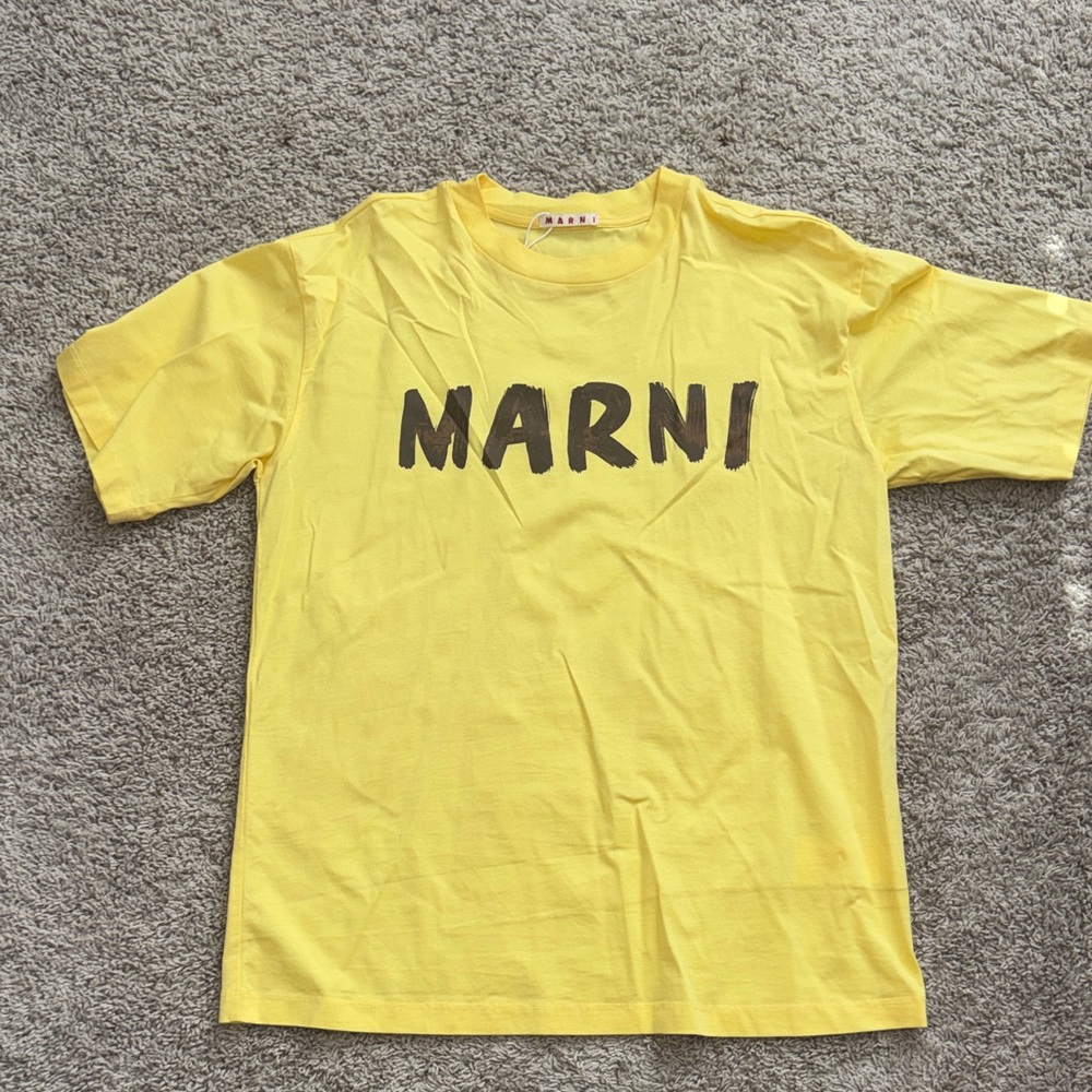 Women’s Yellow Tee with Bold Logo Letters